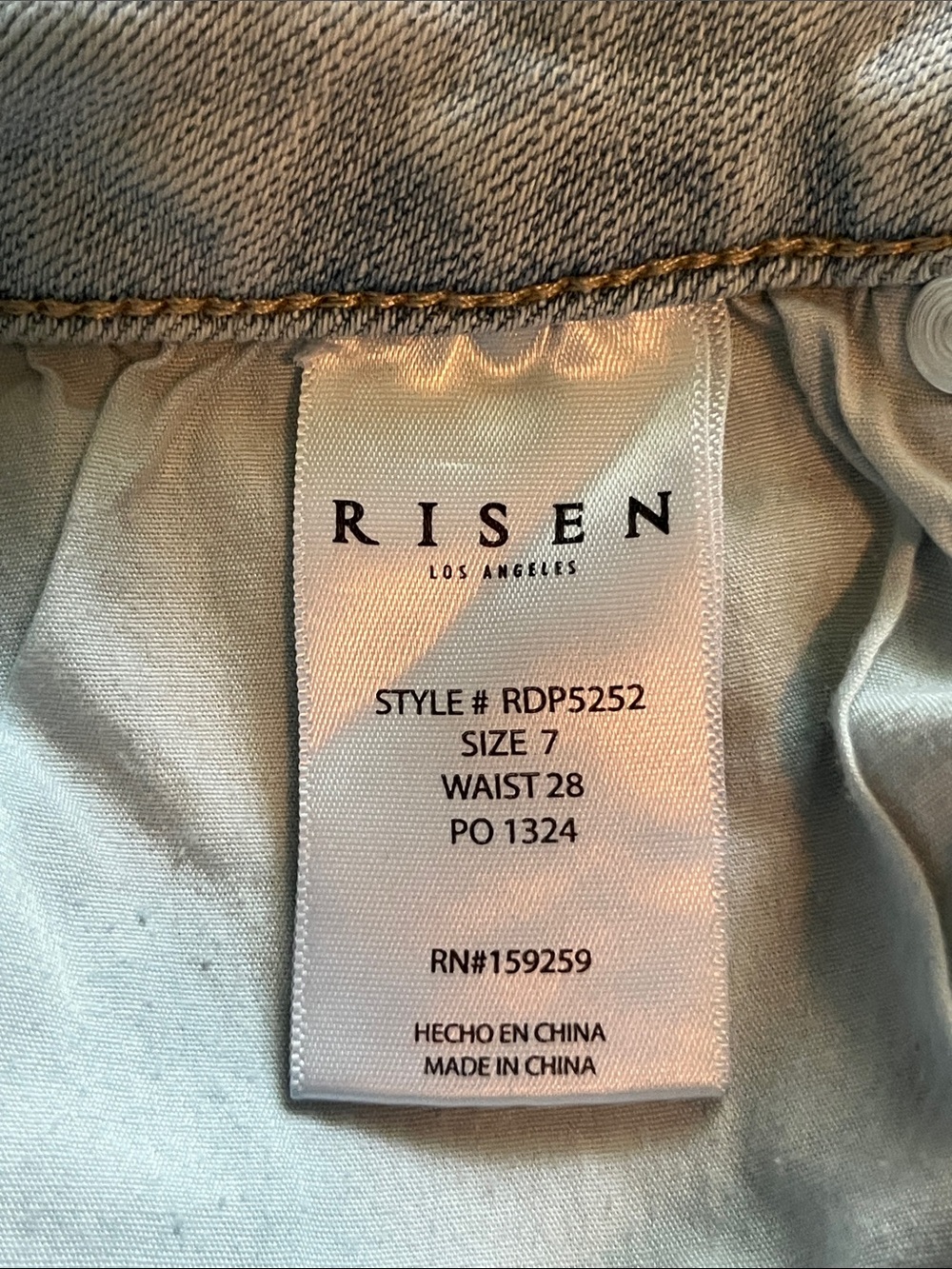 Risen Jeans Wide Leg Flare High Rise Size 7/28 - Picture 11 of 16